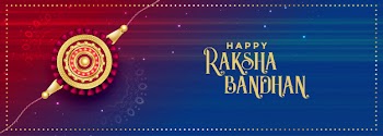 Beautiful raksha bandhan festival banner Free Vector