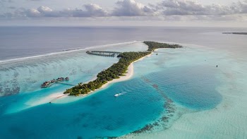 Beautiful resort island in the Maldives