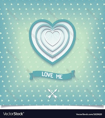 Beautiful retro design heart love me vector image