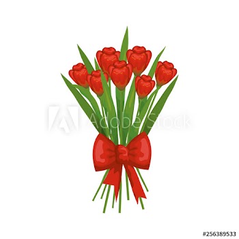 beautiful roses bouquet with bowtie