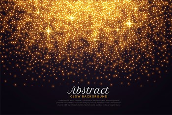 Beautiful sparkles in golden color Free Vector