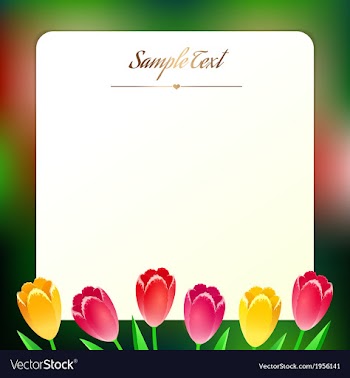  					Beautiful square greating card with spring flowers vector image														