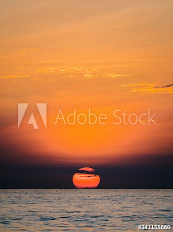 Beautiful sunset at sea