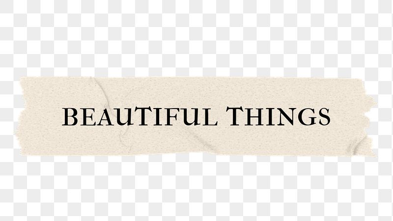 Beautiful things png word, paper | Free PNG - rawpixel