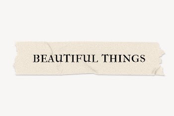 Beautiful things word, paper tape | Free PSD - rawpixel