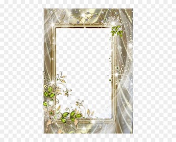 Beautiful Transparent Frame With Green Diamonds - Transparent Photo Frames Free Download