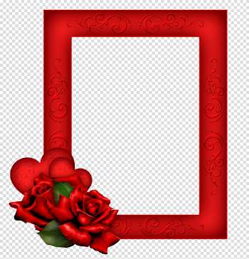 Beautiful Transparent PNG Red Frame with Roses | Gallery ...