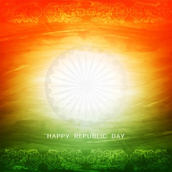 Beautiful tricolor indian flag theme background Free Vector