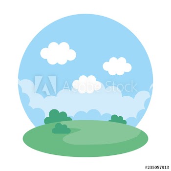beautiful valley landscape scene