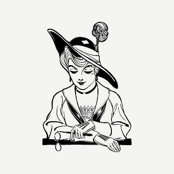 Beautiful woman clipart, vintage illustration | Free PSD Illustration - rawpixel