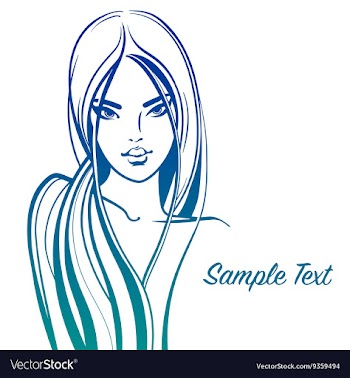  					Beautiful woman decorative portrait vector image														
