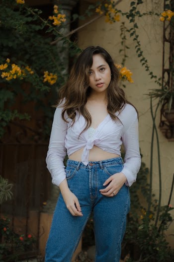 Beautiful Woman Wearing White Crop Top
