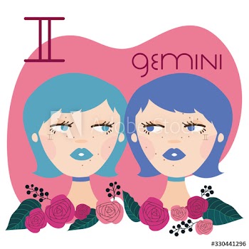 beautiful woman with gemini zodiac sign