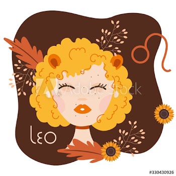 beautiful woman with leo zodiac sign