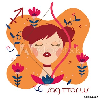 beautiful woman with sagittarius zodiac sign