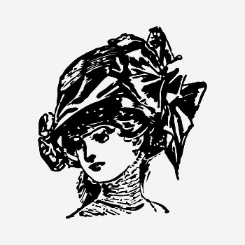 Beautiful women's hat drawing, vintage | Free PSD - rawpixel