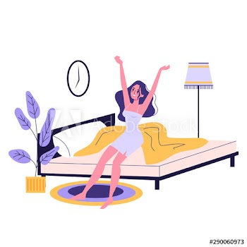 Beautiful young woman in underwear in the bed