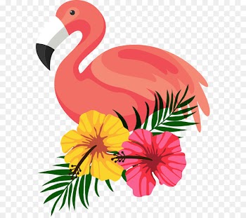 Beautifully decorated beautiful flamingo flower frame 