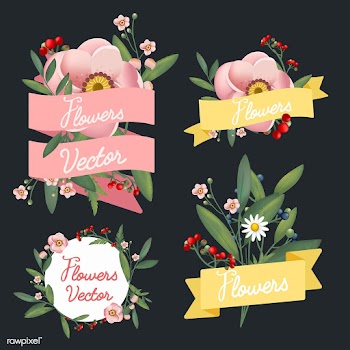 Beautifully designed flowers vector | Free stock vector - 44573