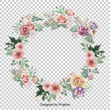 Beautifully hand-painted wreath border