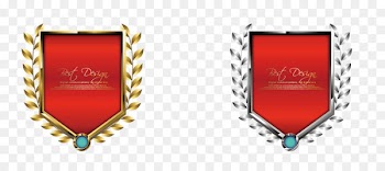 Beautifully textured gold and silver badge 