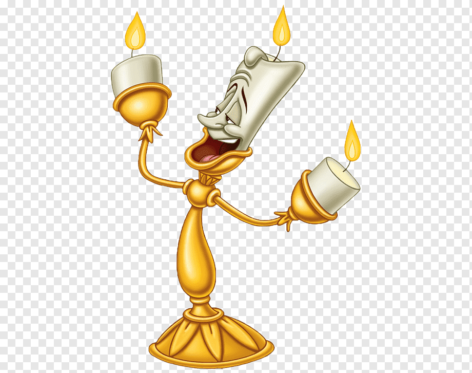 Beauty and the Beast Candelabra illustration, Beauty and the Beast Belle Cogsworth Mrs. Potts, luke evans, celebrities, light Fixture, film png