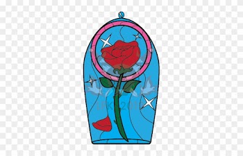 Beauty And The Beast Rose Tattoo By Lady Clipart - Beauty And The Beast Rose Stainedglass Pattern