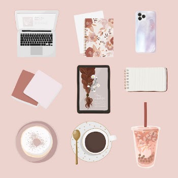 Beauty blogger essentials sticker, pink | Free PSD Illustration - rawpixel
