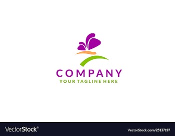 Beauty butterfly logo template icon design vector image