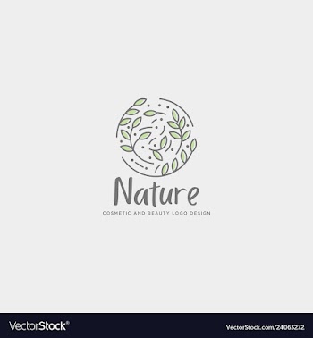 beauty cosmetic line art logo template icon