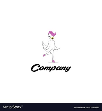 Beauty duck creative logo design vector image