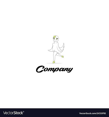 Beauty duck creative logo design vector image