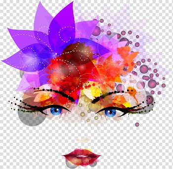 Beauty Eyelash extensions Make-up Microblading Permanent makeup, woman watercolor transparent background PNG clipart