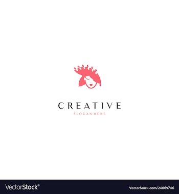 Beauty face aloha hawaii creative logo desi vector image