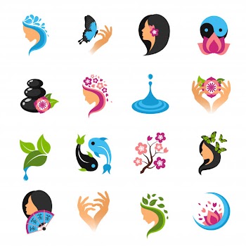 Beauty icons set Free Vector