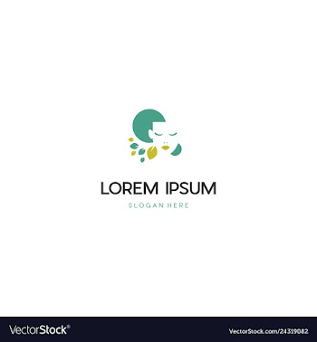 Beauty leaf face spa idea business logo vector image