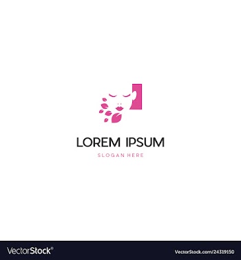 Beauty leaf face spa idea business logo vector image