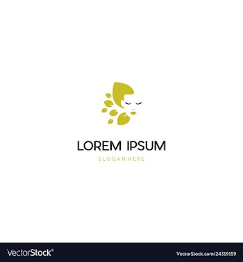 Beauty leaf face spa idea business logo vector image