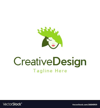 Beauty leaf naturally creative logo vector image