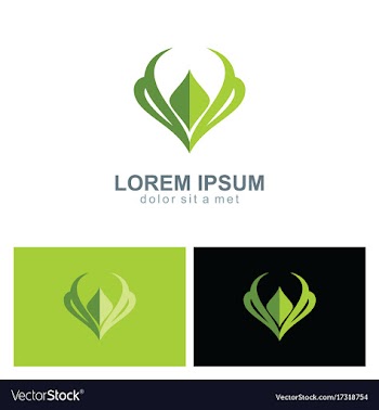  					Beauty letter v organic logo vector image														
