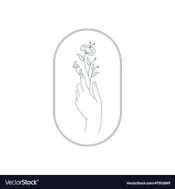 beauty occult logo collection with hand rosecrys
