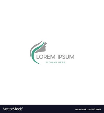 Beauty salon haircut business logo vector image