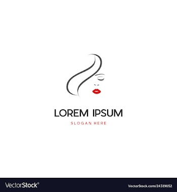 Beauty salon haircut business logo vector image