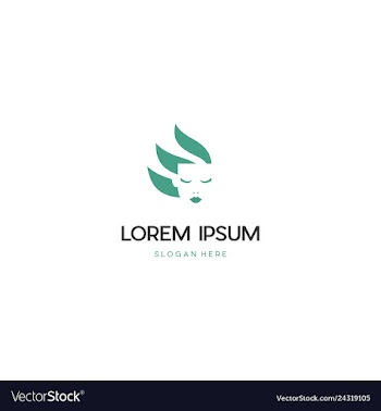 Beauty salon haircut business logo vector image