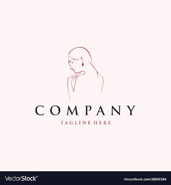 Beauty skin minimalist logo design vector image