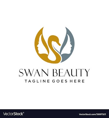 beauty swan logo design woman spa logo de