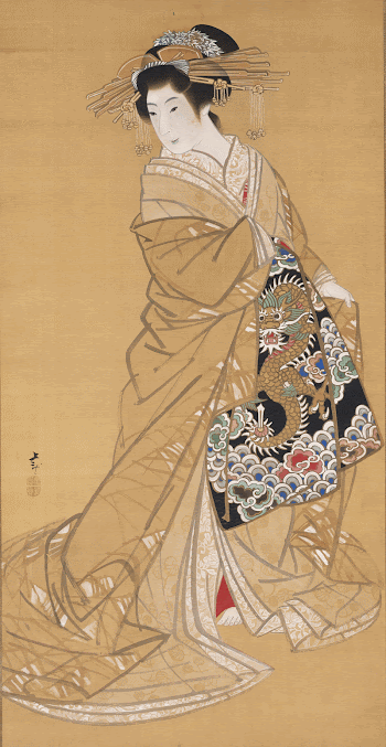 Beauty with Dragon Obi (1830s) | Free Photo - rawpixel