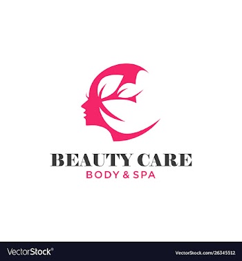 Beauty woman leaf logo design vector image