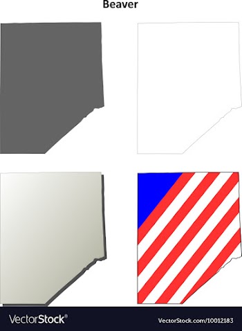 Beaver Map Icon Set vector image