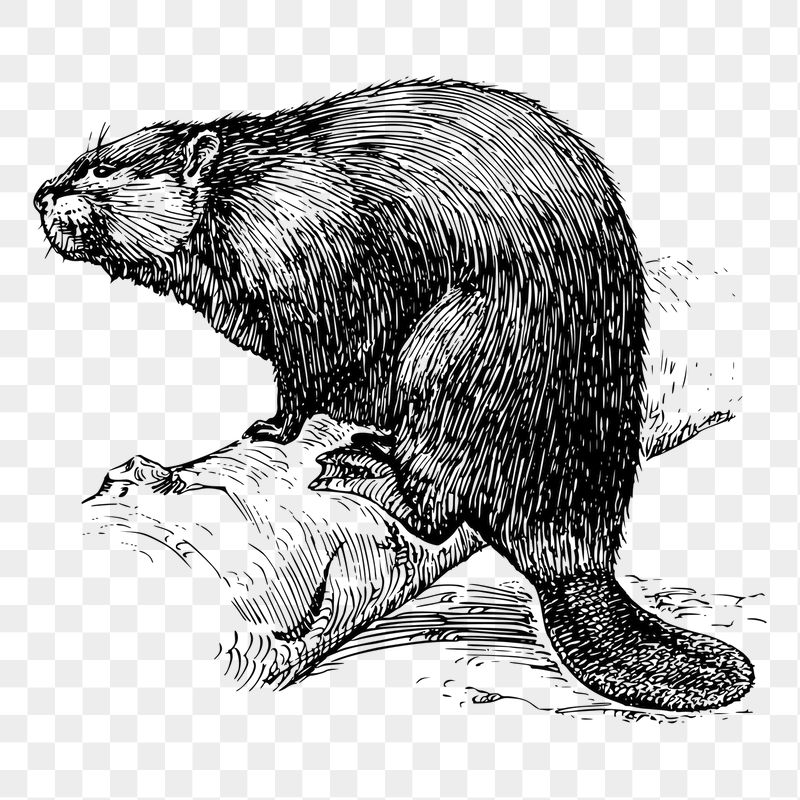Beaver png sticker illustration, transparent | Free PNG - rawpixel